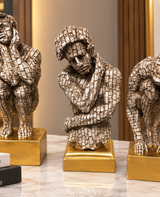 Three Unique Faces Statue